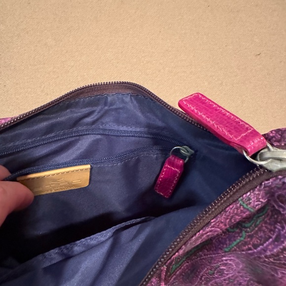 Etro Purple Paisley Shoulder Bag - Picture 4 of 15
